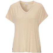 Damella Knitted Lounge T-Shirt Sand Medium Dame