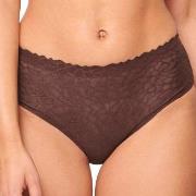 Sloggi Truser ZERO Feel Lace 2.0 High Waist Brief Brun Small Dame