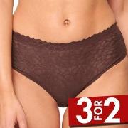 Sloggi Truser ZERO Feel Lace 2.0 High Waist Brief Brun X-Small Dame