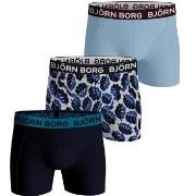 Björn Borg 3P Cotton Stretch Boxer 1565 Blå/Hvit bomull Medium Herre