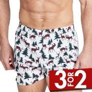 Jockey Woven Boxer Hvit bomull Small Herre