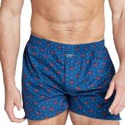 Jockey Woven Poplin Boxer Shorts Blå/Rød bomull Medium Herre