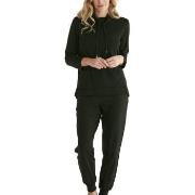 Damella Bamboo Frenchterry Suit Mørkgrørnn  Bambus Small Dame