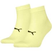 Puma Strømper 2P Sport Light Quarter Socks Gul Str 39/42