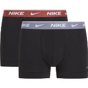 Nike 2P Everyday Cotton Stretch Trunk Svart/Rød bomull Large Herre