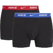 Nike 2P Everyday Cotton Stretch Trunk Svart/Blå bomull X-Large Herre