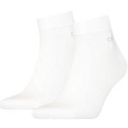 Calvin Klein Strømper 2P Quarter Socks Hvit Str 43/46 Herre