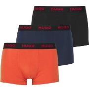 HUGO 3P Triplet Trunk Marine/Rød bomull Small Herre