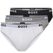 BOSS 3P Power Brief Svart/Hvit bomull Medium Herre