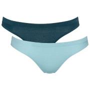 Sloggi Truser 2P ZERO Motion Mini Brief Blå polyester Large Dame