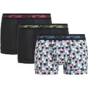 Nike 3P Dri-Fit Ultra Stretch Micro Boxer Svart mønstret polyester Sma...