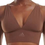 adidas BH BOS Smart Micro 720 Seamless Plunge Bra Mørkbrun  polyamid L...