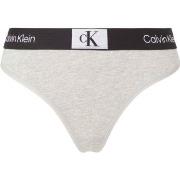 Calvin Klein Truser CK96 Cotton Thong Lysgrå bomull Medium Dame