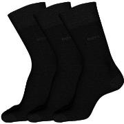 BOSS Strømper 3P RS Finest Soft Cotton Sock Svart Str 47/50 Herre