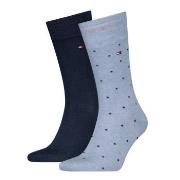 Tommy Hilfiger Strømper 2P Men Dot Socks Marine/Blå Str 39/42 Herre