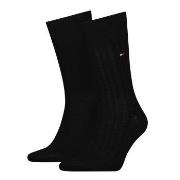 Tommy Hilfiger Strømper 2P Fil D Ecosse Rib Socks Svart Str 39/42 Herr...