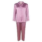 Lady Avenue Pure Silk Basic Pyjamas Rosa silke Medium Dame