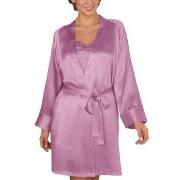 Lady Avenue Pure Silk Short Kimono Rosa silke Small Dame