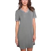 Lady Avenue Bamboo Nightdress SS Lysgrå Bambus Medium Dame