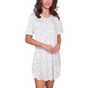 Lady Avenue Bamboo Short Sleeve Dotted Nightdress Lavendel Bambus X-La...