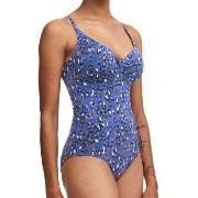 Chantelle EOS Underwire Swimsuit Blå Mønster D 75 Dame