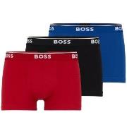 BOSS 3P Cotton Stretch Trunks Svart/Blå bomull Large Herre