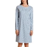 Calida Nights Long Arm Sleepshirt Blå Mønster bomull X-Small Dame