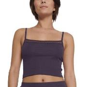 Sloggi GO Ribbed Crop Top Mørkelilla bomull X-Small Dame