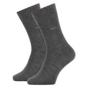 Calvin Klein Strømper 2P Carter Casual Flat Knit Sock Mørkgrå  Str 39/...