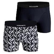 Björn Borg 2P Premium Cotton Stretch Boxer 2354 Svart stripet bomull M...