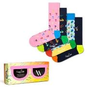 Happy socks Strømper 4P Tropical Day Socks Gift Box Rosa/Blå bomull St...