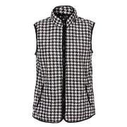 Trofe Houndstooth Vest Svart polyester Large Dame