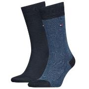 Tommy Hilfiger Strømper 2P Men Birdeye Sock Jeansblå Str 39/42 Herre