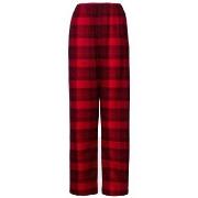 Calvin Klein Long Flannel Sleep Pant Svart/Rød bomull Medium Dame