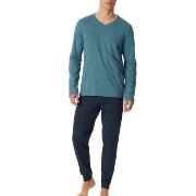 Schiesser Casual Essentials Long Sleeve Pyjamas Marine/Blå bomull 56 H...