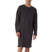 Schiesser Comfort Nightwear Men Nightdress Antracit bomull 50 Herre