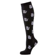 Trofe Printed Support Socks Strømper Svart Mønster Str 35/38 Dame