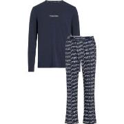 Calvin Klein Modern Structure Sleep Pant Set Marine mønster X-Large Da...