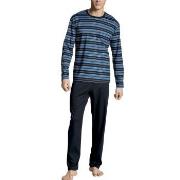 Calida Relax Streamline Pyjamas Marine/Blå bomull Medium Herre