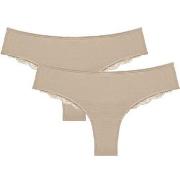 Triumph Truser 2P Lovely Micro Brazilian String Beige polyester Medium...