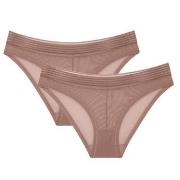 Triumph Truser 2P Tempting Sheer Highleg Tai Beige polyester X-Large D...