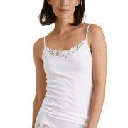 Calida Cotton Desire Spaghetti Top Hvit bomull Large Dame