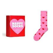 Happy socks Strømper Heart Sock Gift Box Rosa bomull Str 41/46