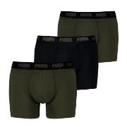 Puma 3P Men Everyday Boxer Svart/Grønn bomull Small Herre