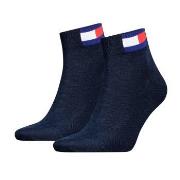 Tommy Men Uni Flag Quarter Sock Strømper 2P Marine Str 39/42 Herre