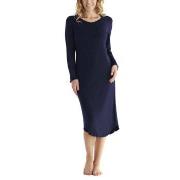 Damella Bamboo Plain Long Sleeve Nightdress Marine Bambus XX-Large Dam...