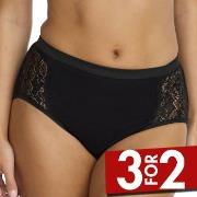 Damella Truser Brief 17860 Midi Svart bomull Large Dame