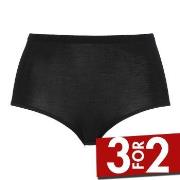 Damella Truser High Waist Maxi Brief Svart merinoull 36 Dame