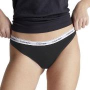 Calvin Klein Truser Modern Logo Thong Svart bomull Small Dame