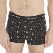 Calvin Klein 3P Cotton Stretch Low Rise Trunks Svart Mønster bomull X-...